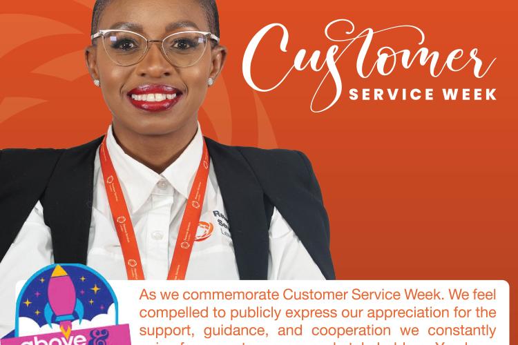 Commissioner General, Mrs. Mathabo Mokoko message on Customer Service Week 2024 with the theme, ' Above & Beyond'.